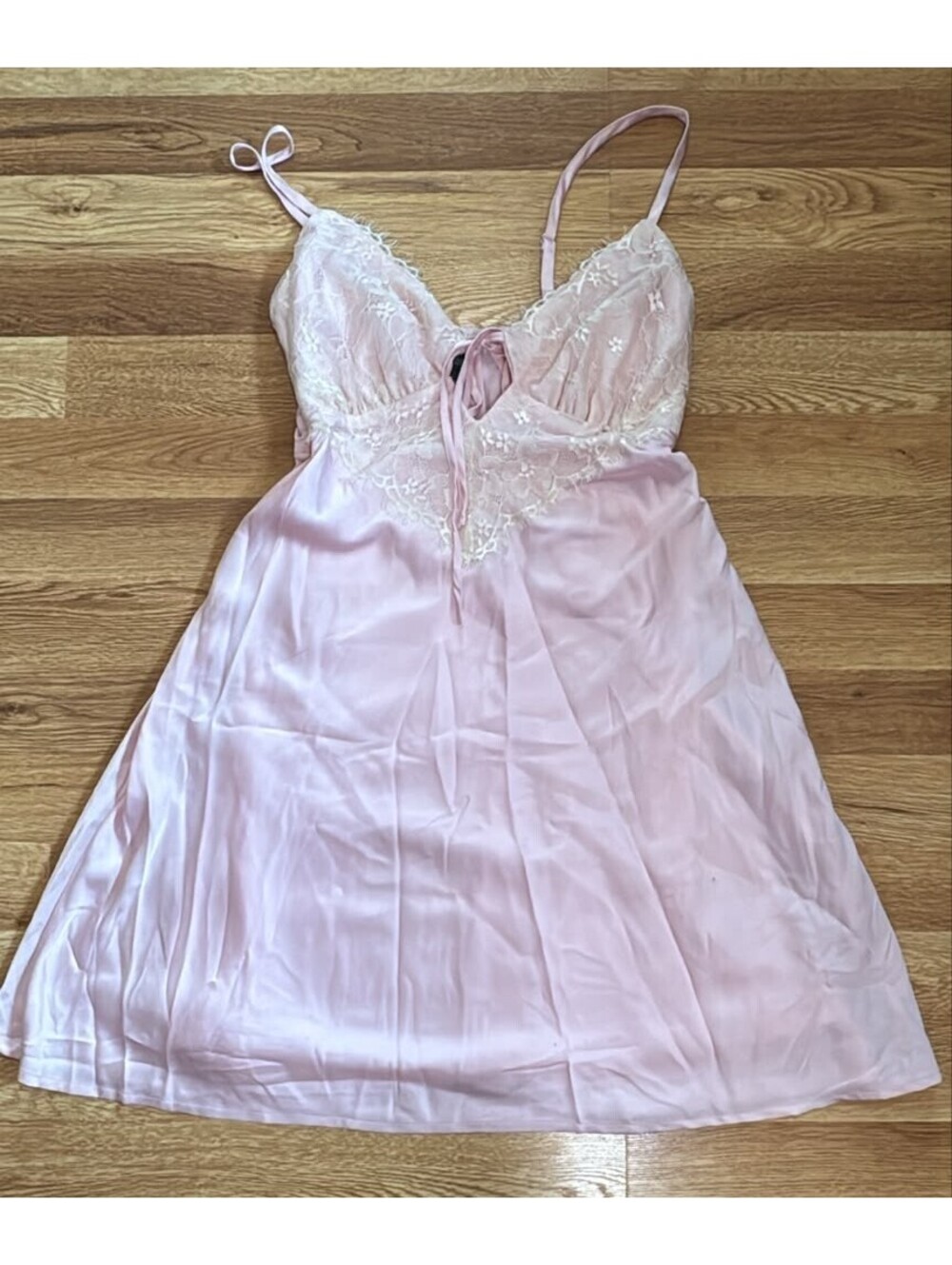Wild Fable Satin Lace Slip Dress Light Pink Size Small New